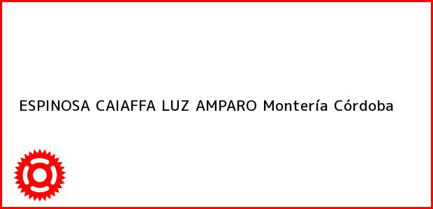 Teléfono, Dirección y otros datos de contacto para ESPINOSA CAIAFFA LUZ AMPARO, Montería, Córdoba, Colombia