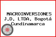 MACROINVERSIONES J.D. LTDA. Bogotá Cundinamarca