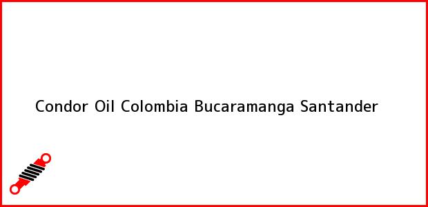 Teléfono, Dirección y otros datos de contacto para Condor Oil Colombia, Bucaramanga, Santander, Colombia