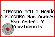 MIRANDA ACU?A MARÚA ALEJANDRA San Andrés San Andrés Y Providencia