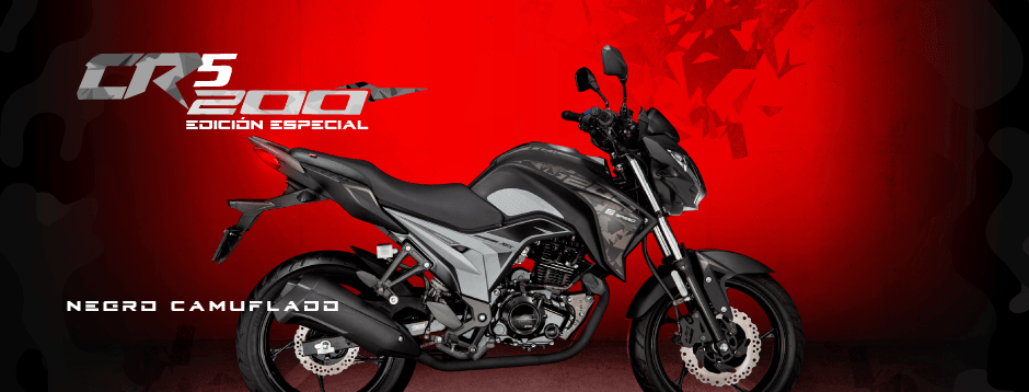 Moto AKT CR5 200 camuflada- edición especial